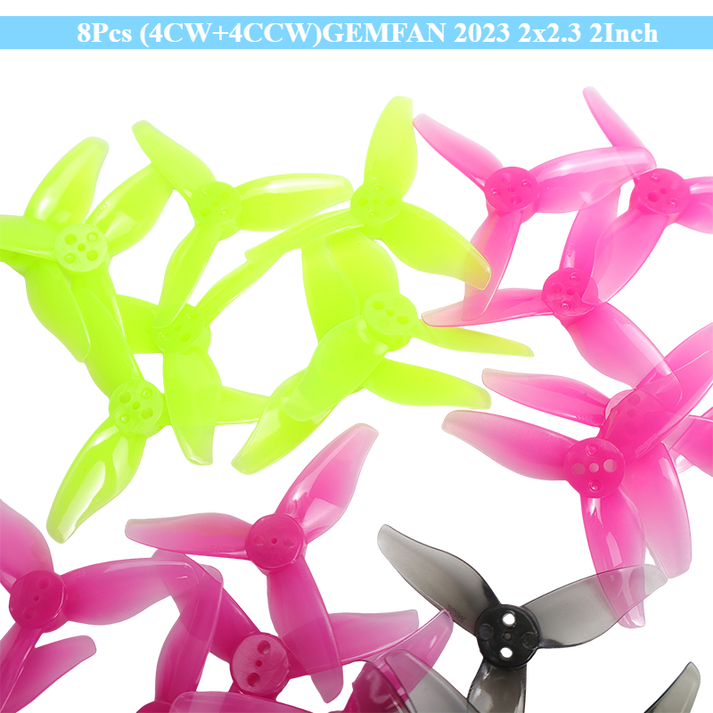 Drone Racing Gate - 8 pièces (4CW+4CCW) GEMFAN 2023 2x2.3